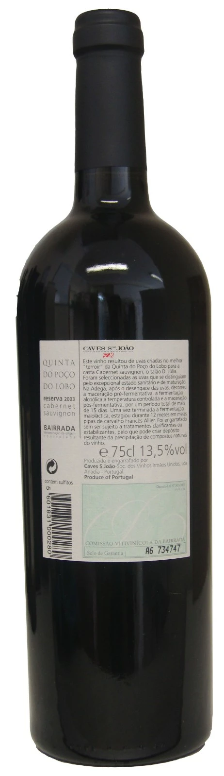 Quinta Poço Do Lobo, Bairrada Cabernet Sauvignon - Reserva 2 Quinta Poço Do Lobo, Bairrada Cabernet Sauvignon - Reserva - Image 2