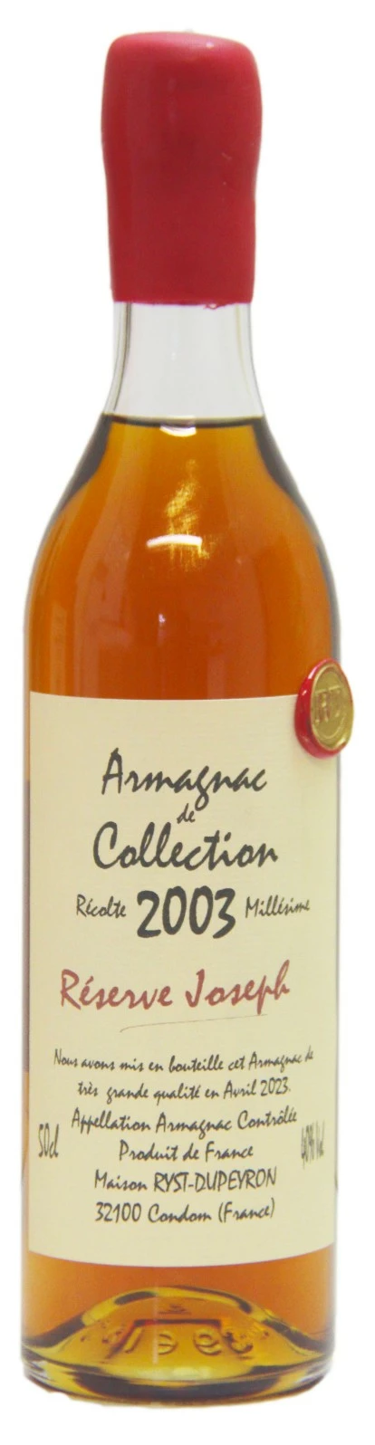 Ryst Dupeyron Reserve Joseph Millesime Vintage Armagnac 50cl Bottle Includes Original Cardboard Gift Box 2 Ryst Dupeyron Reserve Joseph Millesime Vintage Armagnac 50cl Bottle Includes Original Cardboard Gift Box - Image 2