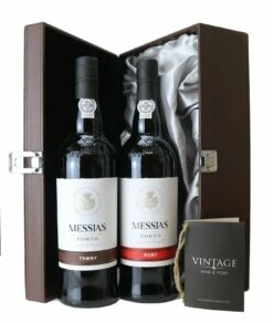 Ruby & Tawny Port Duo Includes Double Leather Effect Gift Box