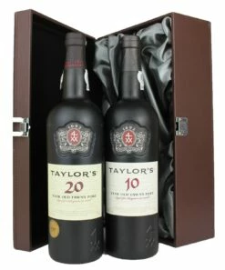 A Taylor's 20 Year Old And 10 Year Old Tawny ***Presented In Our Two-Bottle Leather Effect Gift Box***