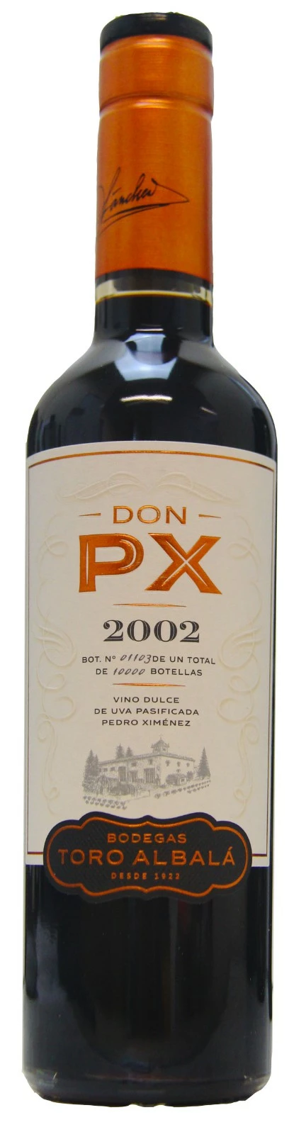 DON PX 2002, Sweet Wine From Montilla-Moriles. Half Bottle 37.5cl 93+ Points Robert Parker 1 DON PX 2002, Sweet Wine From Montilla-Moriles. Half Bottle 37.5cl 93+ Points Robert Parker