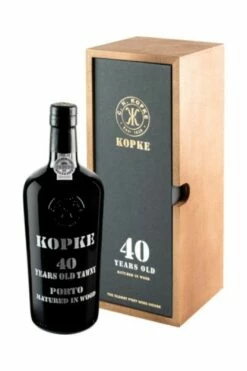 40 Year Old Tawny Port Includes Kopke Wooden Gift Box Decanter 2021 Silver Award Winner