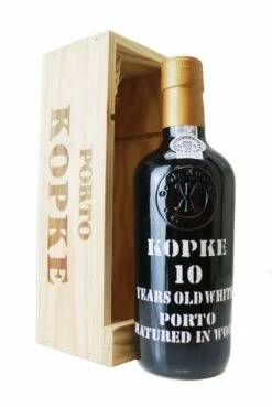 10 Year Old White Port (HALF BOTTLE 37.5cl) Decanter 2021 Silver Award Winner In Kopke Wooden Box